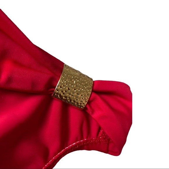 Venus Cheeky Red & Gold Bikini Bottoms - Picture 6 of 6